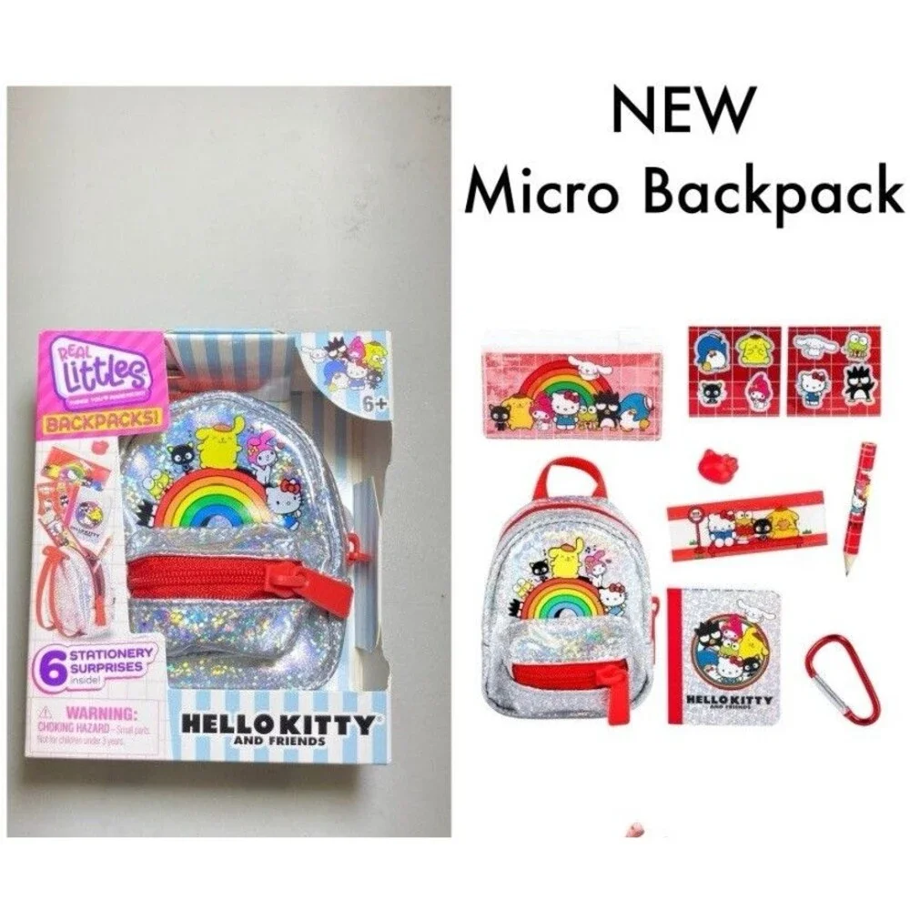 New Real Littles Hello Kitty and Friends Micro Backpack 6 Stationery Surprises